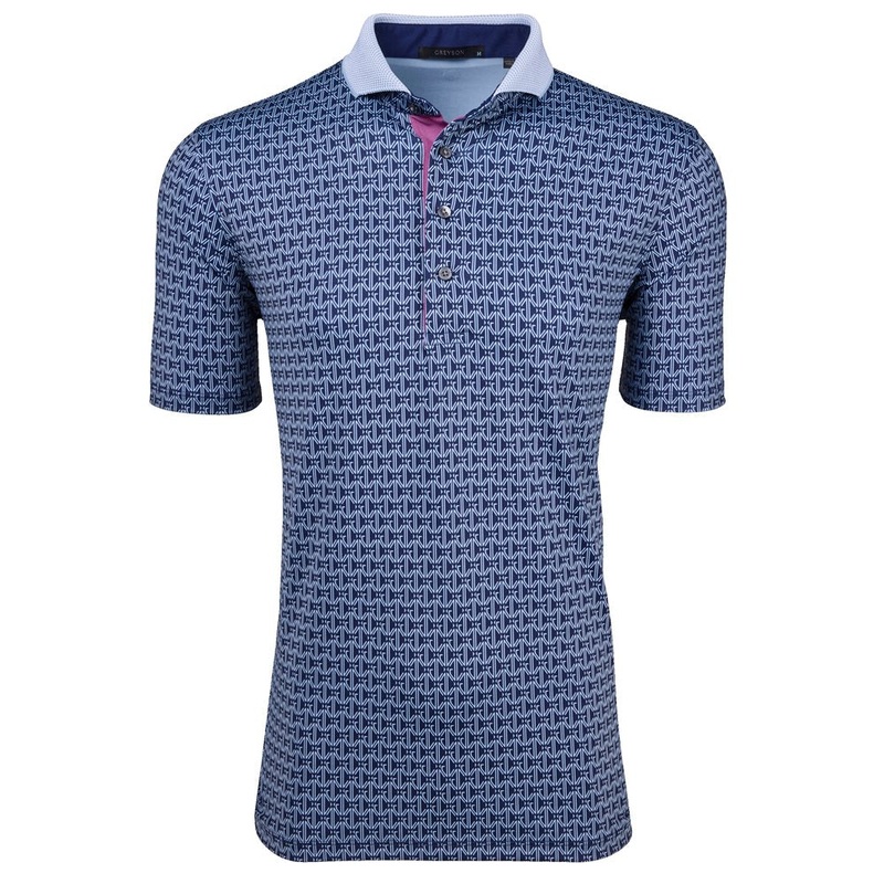 Monogram Polo|Maltese Blue|Small|Medium|Large|X-Large|XX-Large