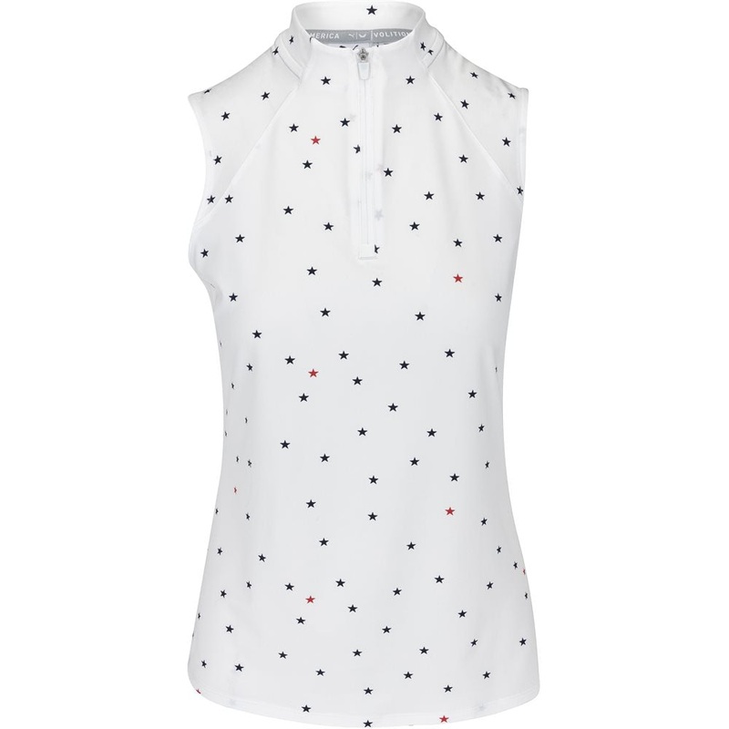 Women’s Volition Stars Sleeveless 1/4 Zip Golf Polo