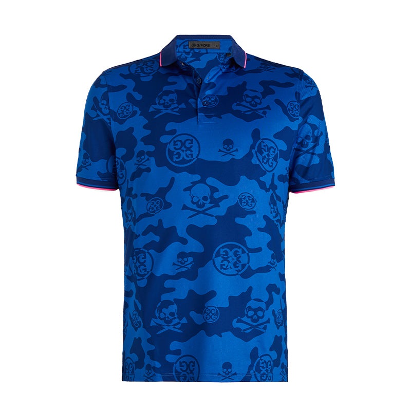 GFORE Rib Exploded Camo Men’s Polo (Space)