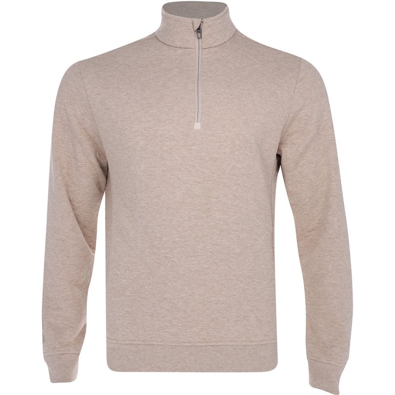 Quilted Double Knit Crewneck On Seam Pocket Midlayer