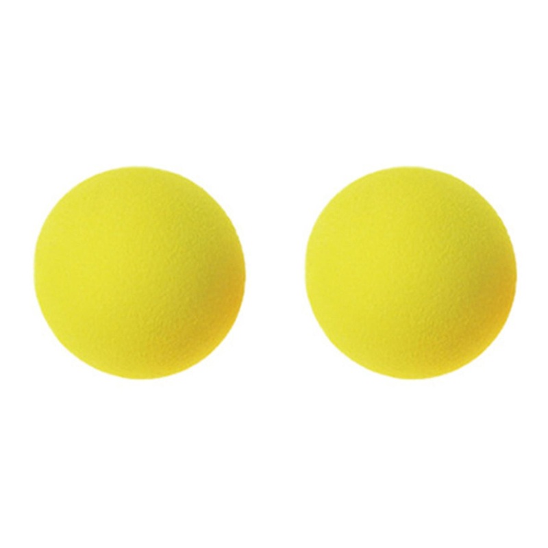 Renikh 2Pcs 60mm Elastic Solid Color EVA Golf Practice Balls for Outdoor Sports