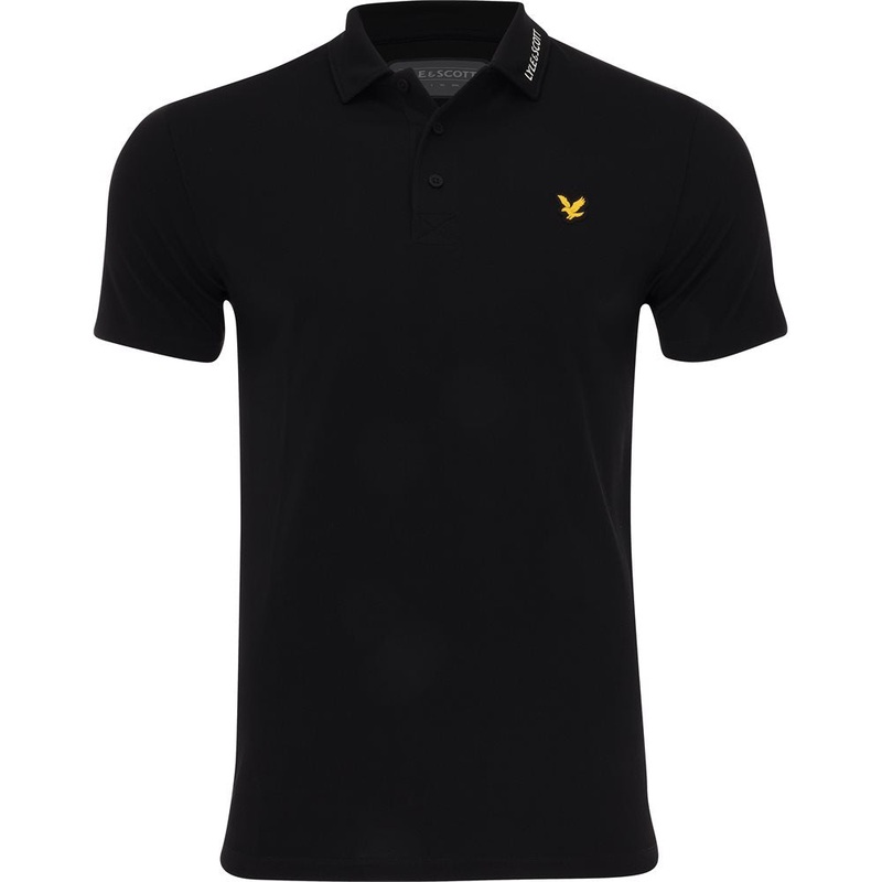 Tech Collar Logo Polo|Jet Black|Medium