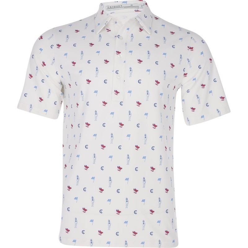 Tour Range Carl Print Polo|White|Large|X-Large|XX-Large
