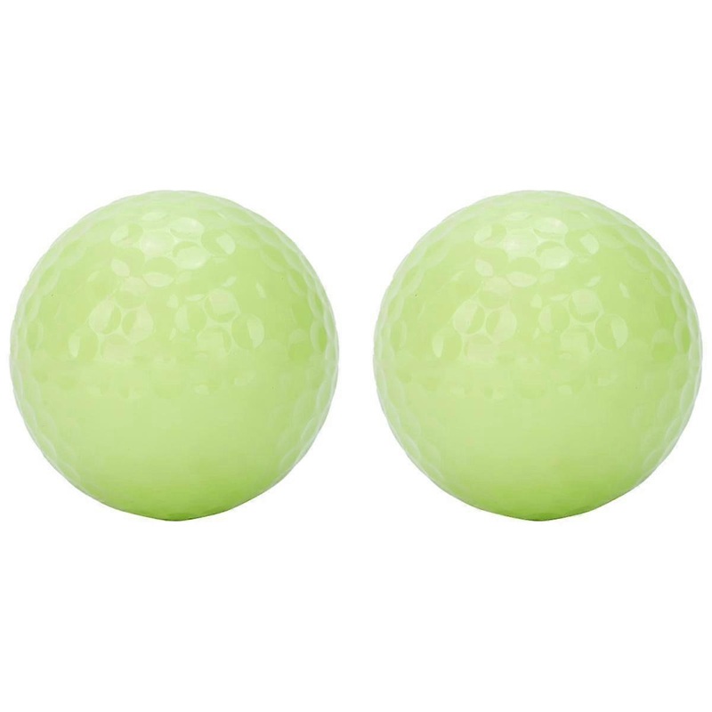 2PCS Night Golf Balls,Ultra Bright Glow,the Dark Golf Ball Long Lasting Light Up Ball Only Requires UV Light