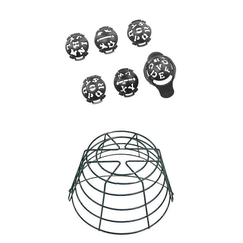 Golf Ball Metal Bucket Basket Container with 6 in 1 Ball Line Marker Liner