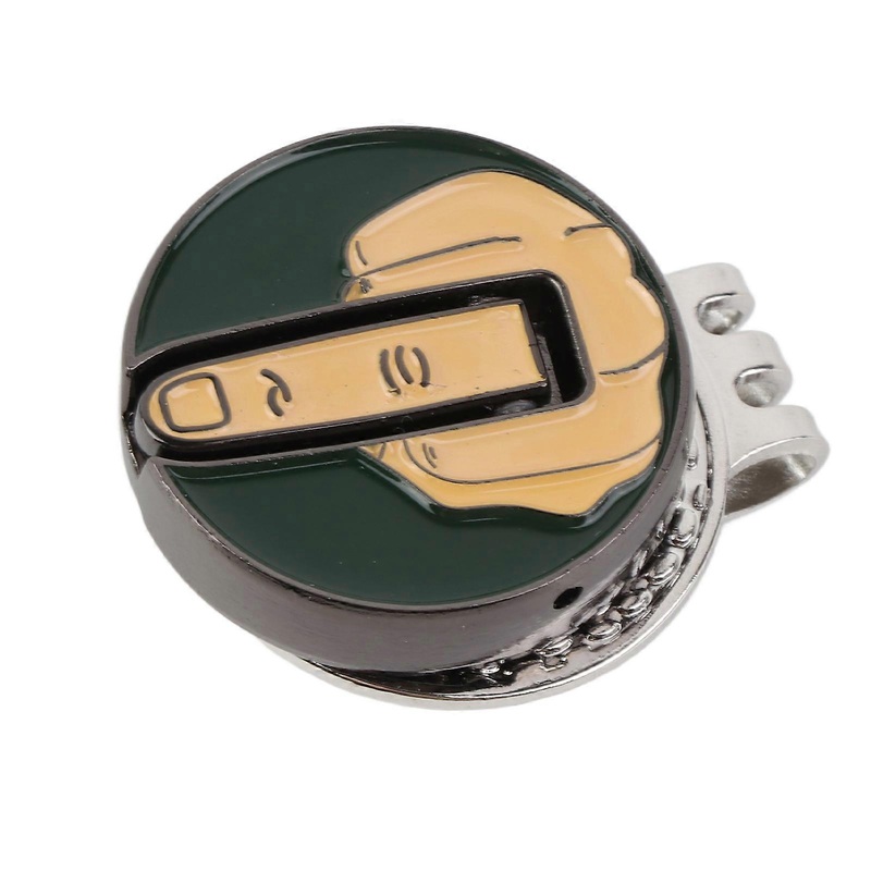 Hat Clip Funny Middle Finger Ball Marker Small Hat Clip for Golfing Lovers