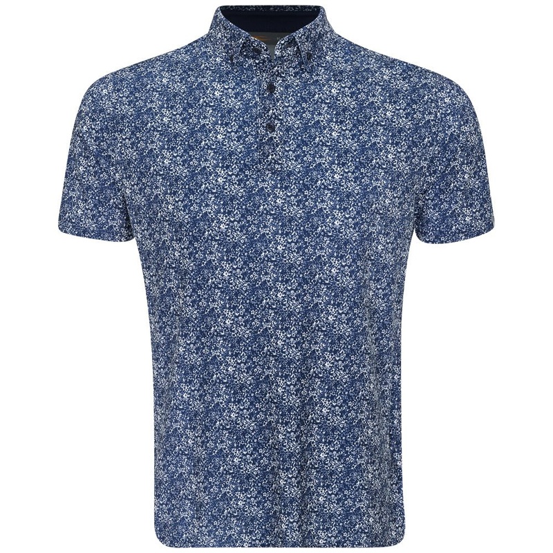 Lance Printed Polo|Atlanta Blue/White|Medium|Large|X-Large|XX-Large|Small