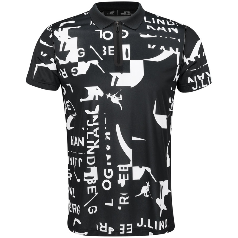 Miro Print 1/4 Zip Polo|JL Kangol Black White M|JL Kangol Winter Sky White M|X-Small|Small|Medium|Large|X-Large|XX-Large