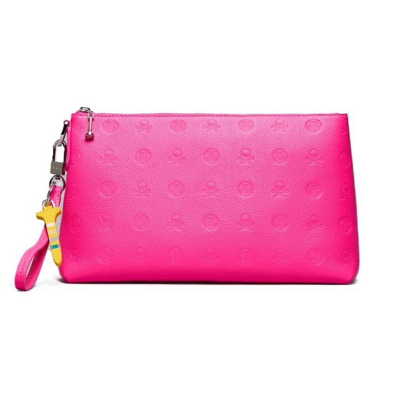 LDT Skull Tees Leather Pouch|Knockout Pink||N/A