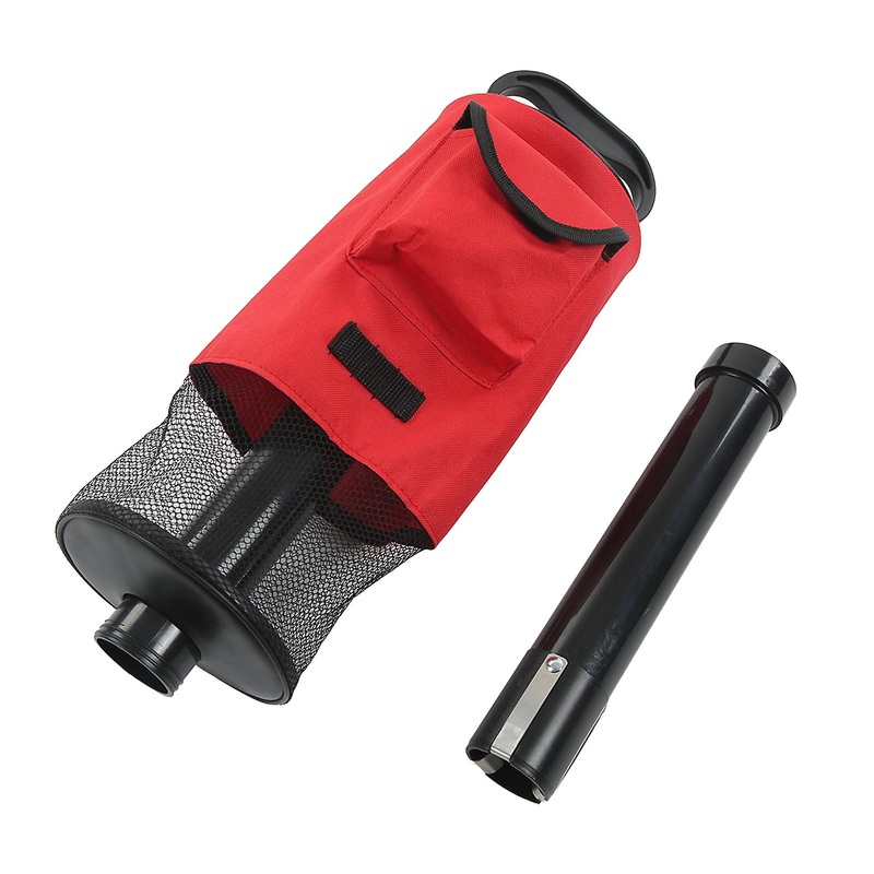 Red Golf Ball Retriever with Detachable Tube and Nylon Bag for Convenient Use