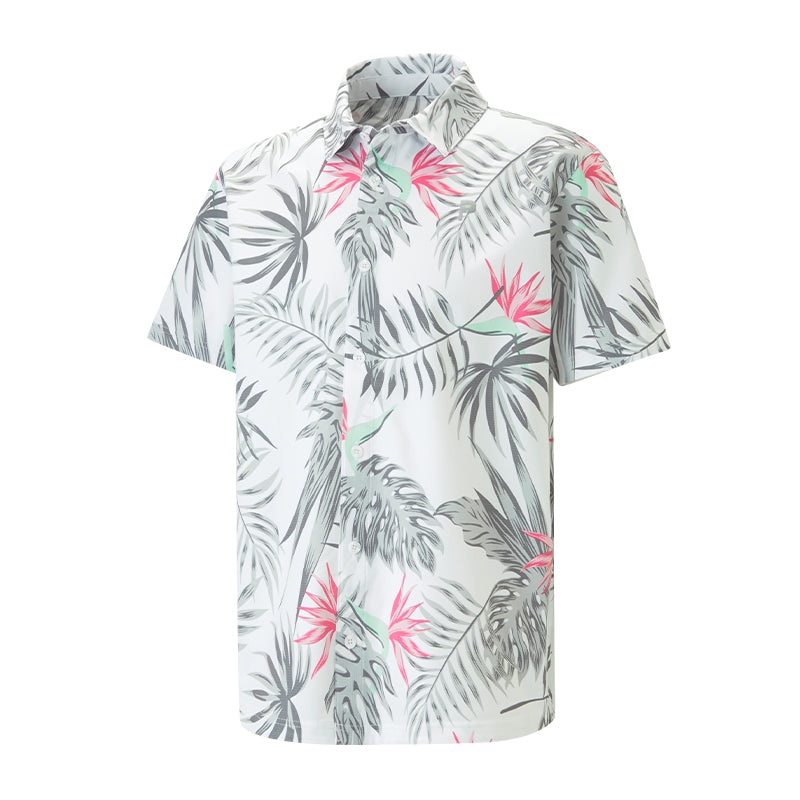PUMA Palm Tree Crew Paradise Men’s Polo (Bright White)
