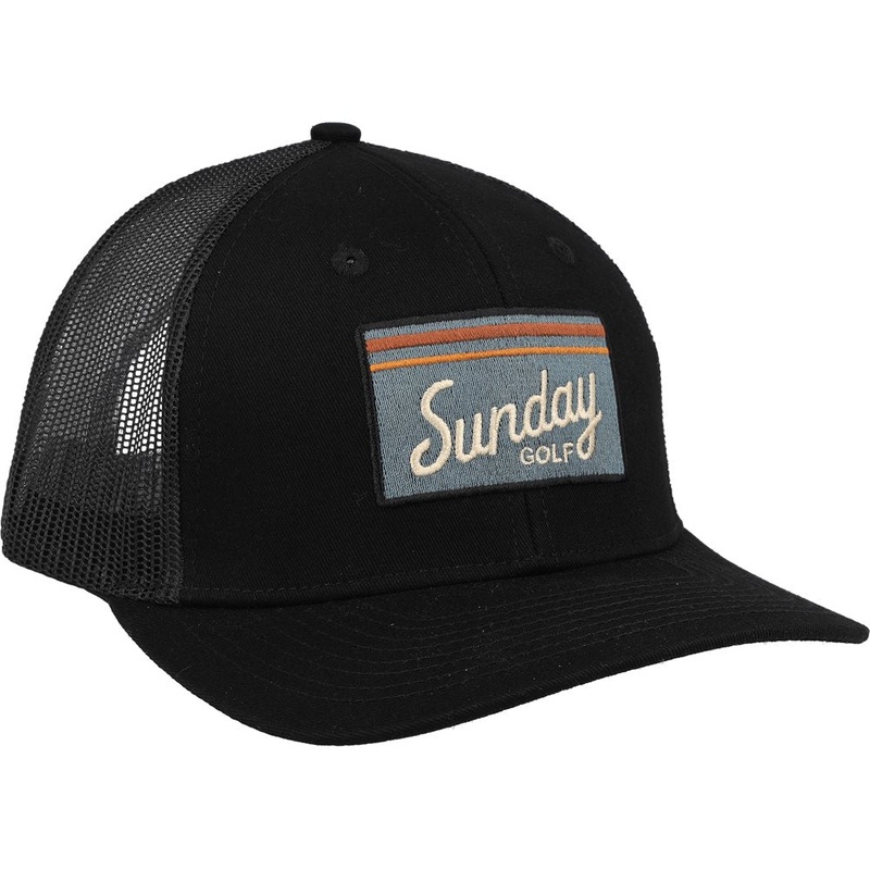 Sunday Patch Trucker Hat|Black|Gray|Tan|Brown|One Size Fits Most