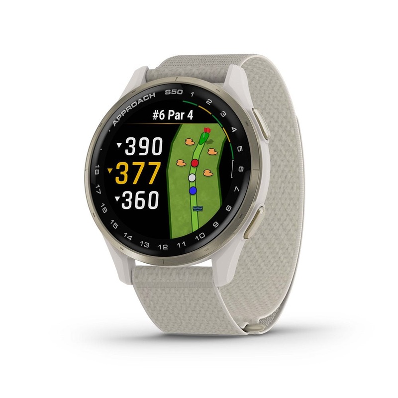 Approach S50 Smartwatch|Cream Gold/Ivory Nylon|Slate/Black Nylon