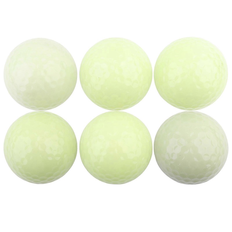 Lot de 6 balles de golf fluorescentes lumineuses de nuit, longue dure, brillent dans le noir