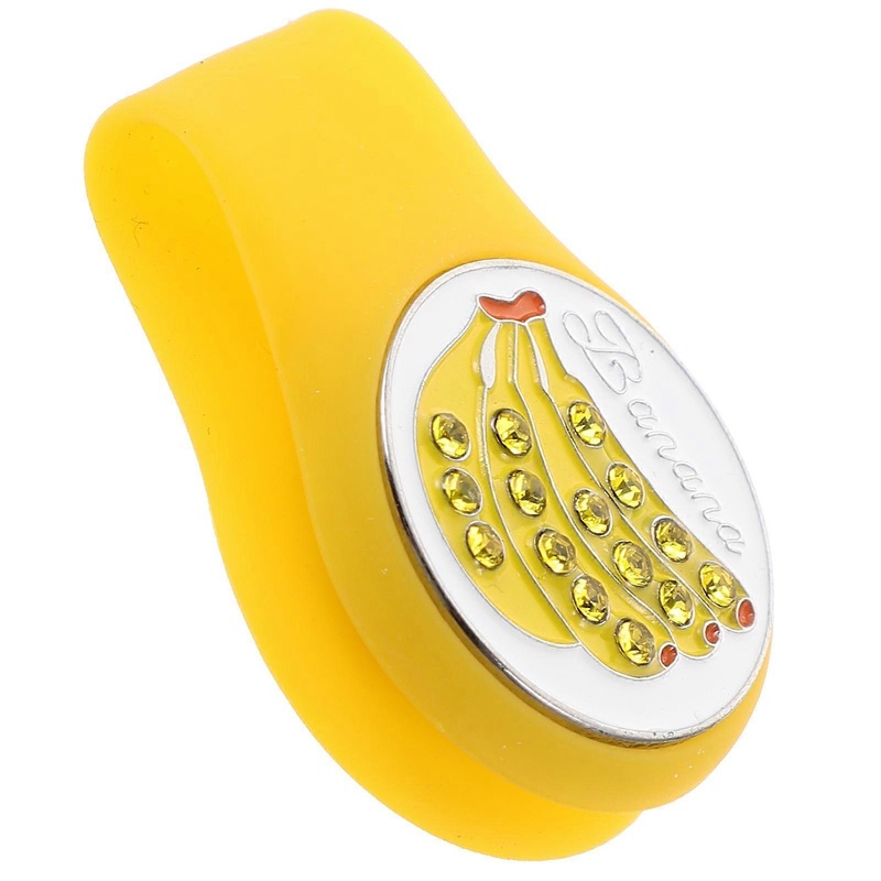 Silicone Golf Hat Clip for Decoration Yellow Cartoon Design Fits Most Hats