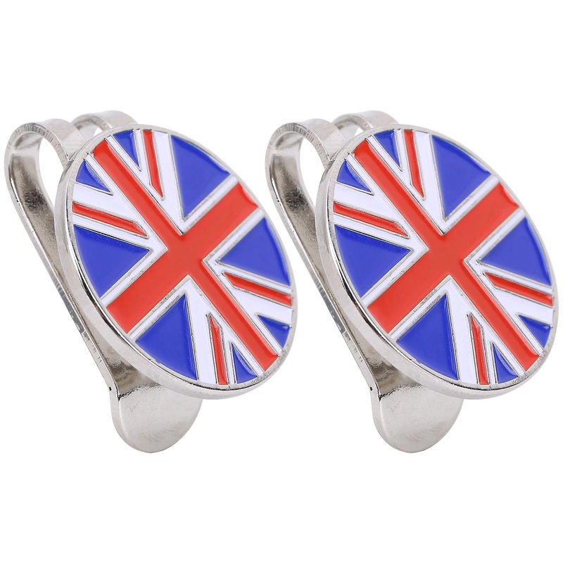 2pcs Golf Hat Clip Magnetic Aluminum Alloy Ball Outdoor Golf Marker Supplies Accessories