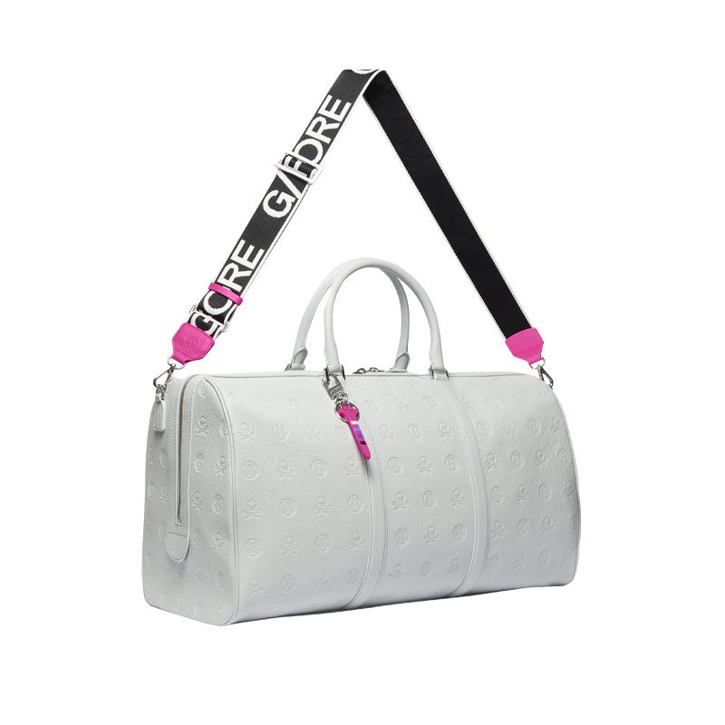 GFORE Embossed Skull & Tees Leather Weekender (Nimbus)