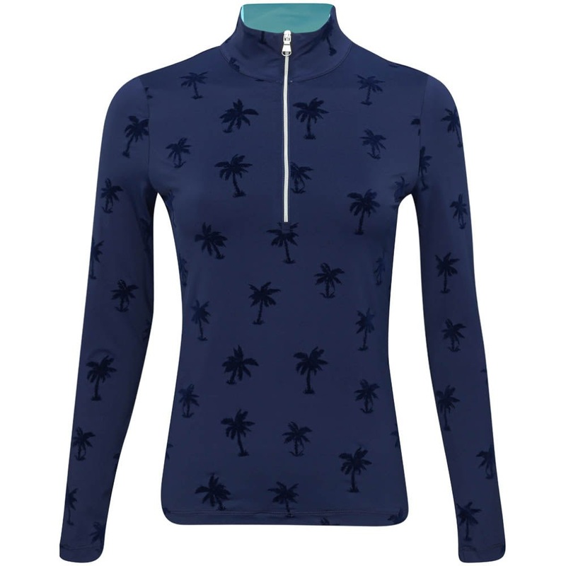Women’s The Soft Palms Long Sleeve 1/4 Zip Mock Neck Top