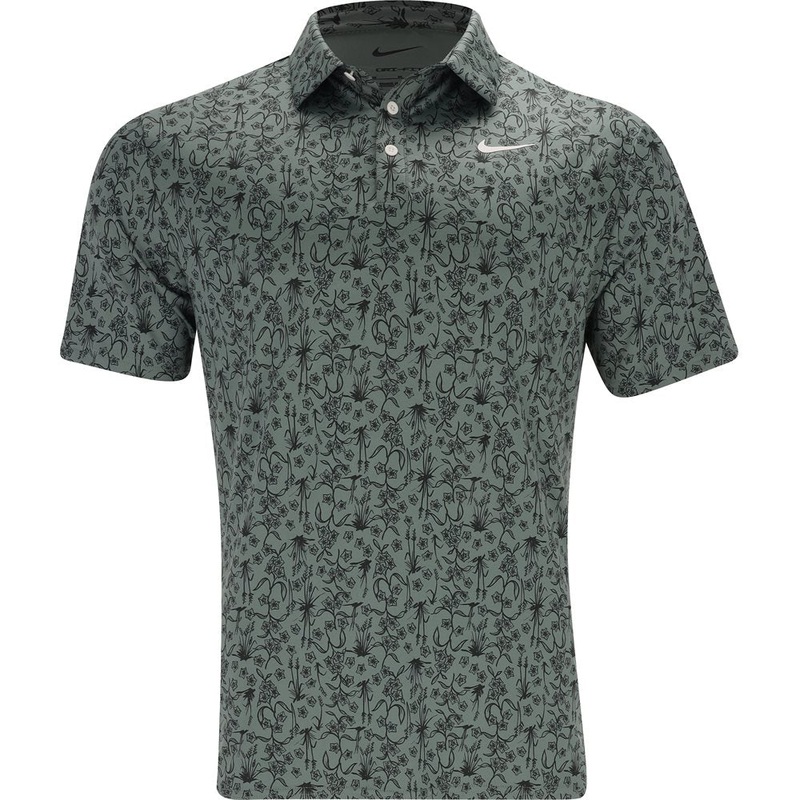 Dri-Fit Tour POA Print Polo|Clay Green/Pale Ivory|Light Armory Blue/White|Photon Dust/Black|Pink Bloom/Black|Small|Medium|Large|X-Large|XX-Large|XXX-Large