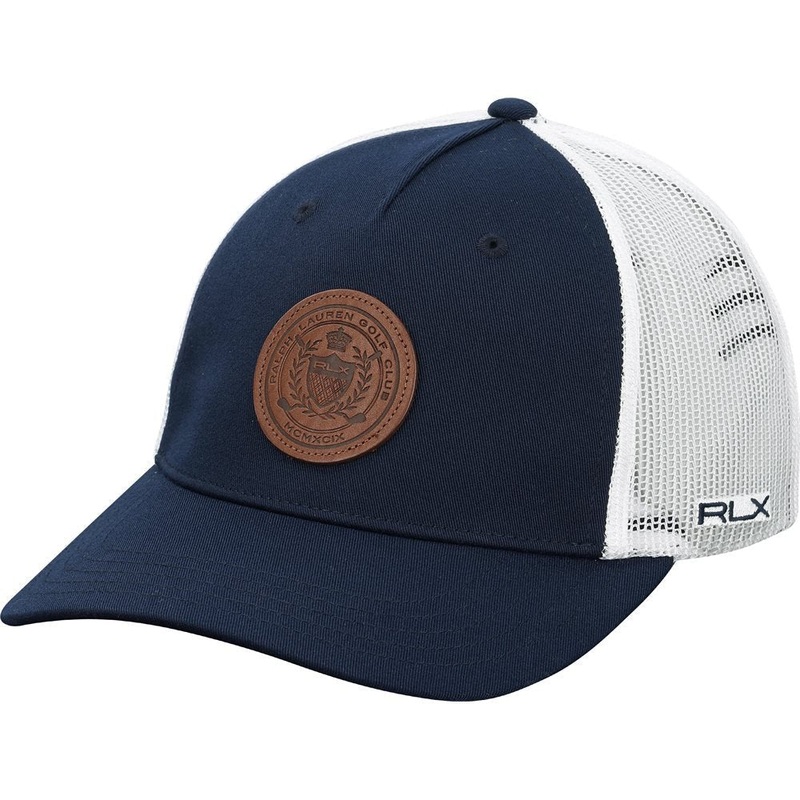 Leather Patch Trucker Hat|Refined Navy/White|One Size Fits Most
