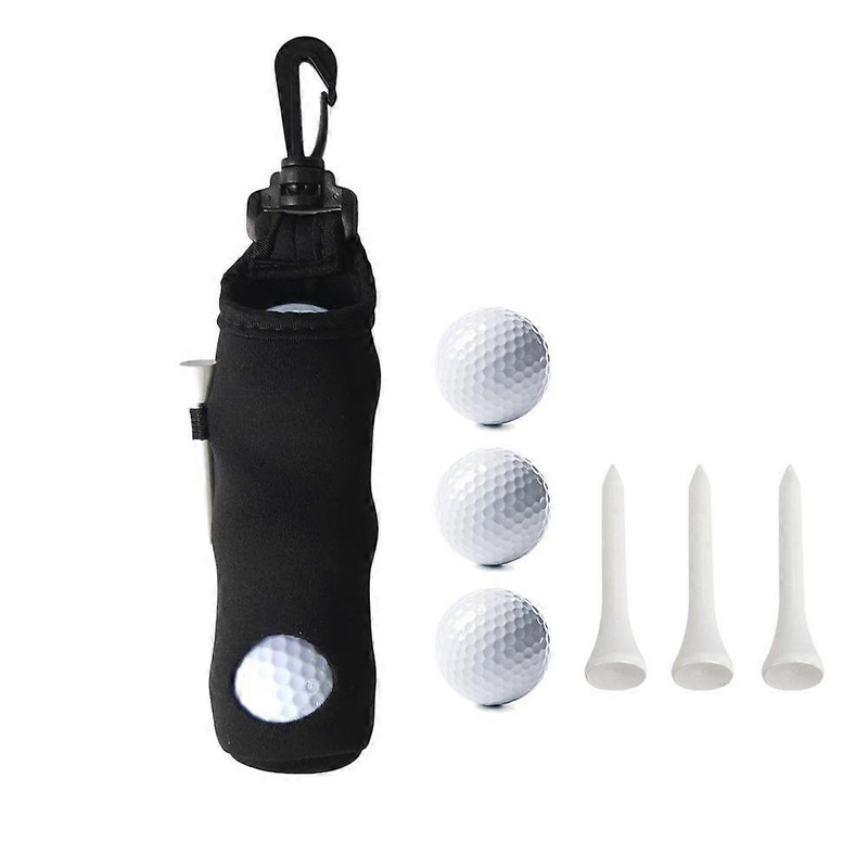 Neoprene Golf Ball Sleeve With 3 Balls 3 Tees Set