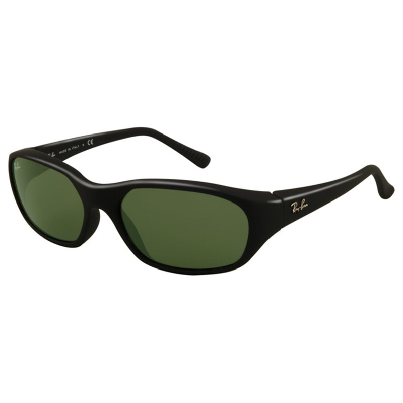 Daddy-O II Sunglasses|Rubber Black|Dark Green