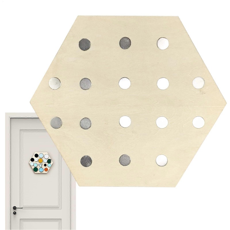 Display Stand for Golf Wall Mounted Golf Ball Display With Coin Trays And Poker Chip Holder Holds 16 Markers