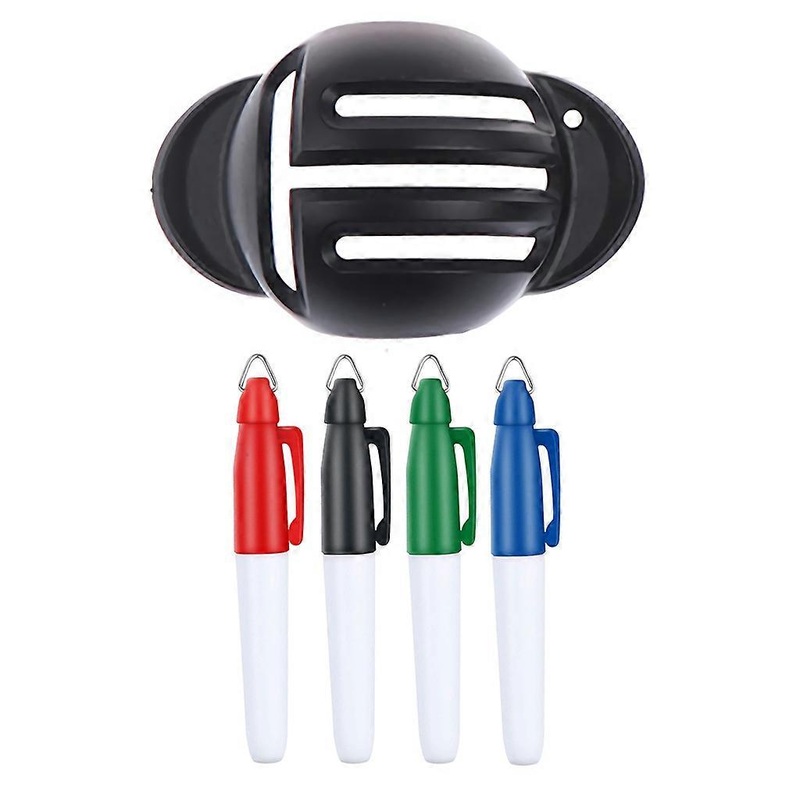 Outdoor 3 Line Marker Stencil Golf Ball Line Marking Alignment Tools with 4pcs Marker Pens Golf Putting Positioning Aids