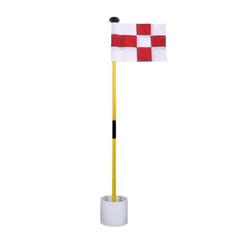 Portable Detachable Golf Flagsticks Putting Green Flags Hole Cup Set Golf Pin