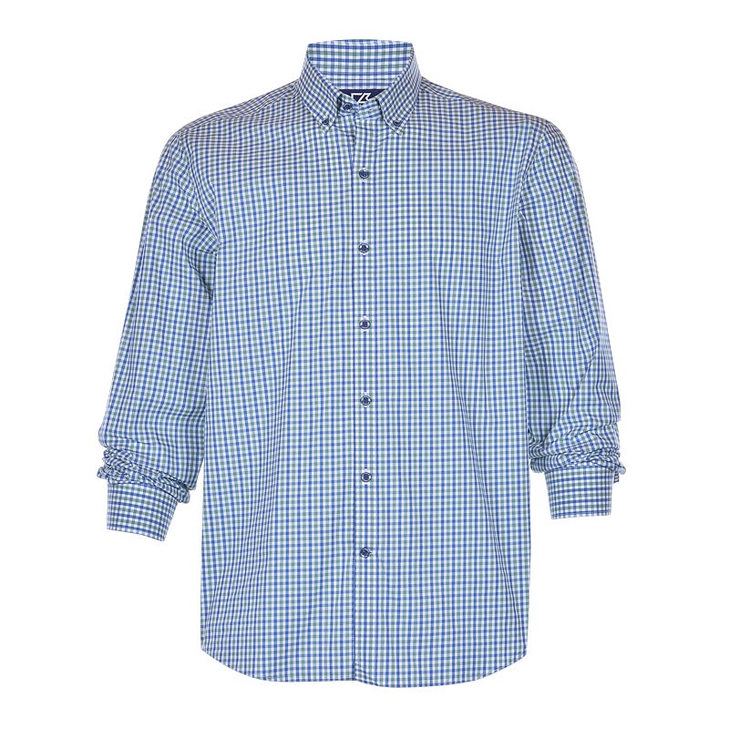 CUTTER & BUCK Soar Mini Check Men’s Longsleeve Shirt (Indigo)