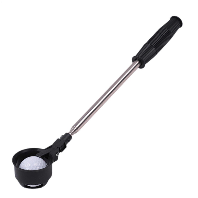 Golf Ball Retriever  Telescopic Stainless Steel with ABS Handle, Black