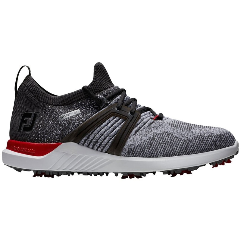 HyperFlex Yarn Golf Shoes|Gray/Charcoal/Red|7|7.5|8|11|9.5