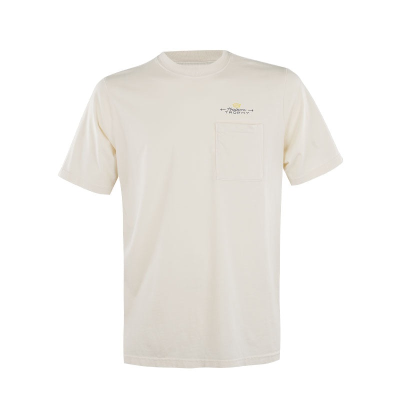 MALBON GOLF Trophy Pocket Men’s T-Shirt (Ivory)