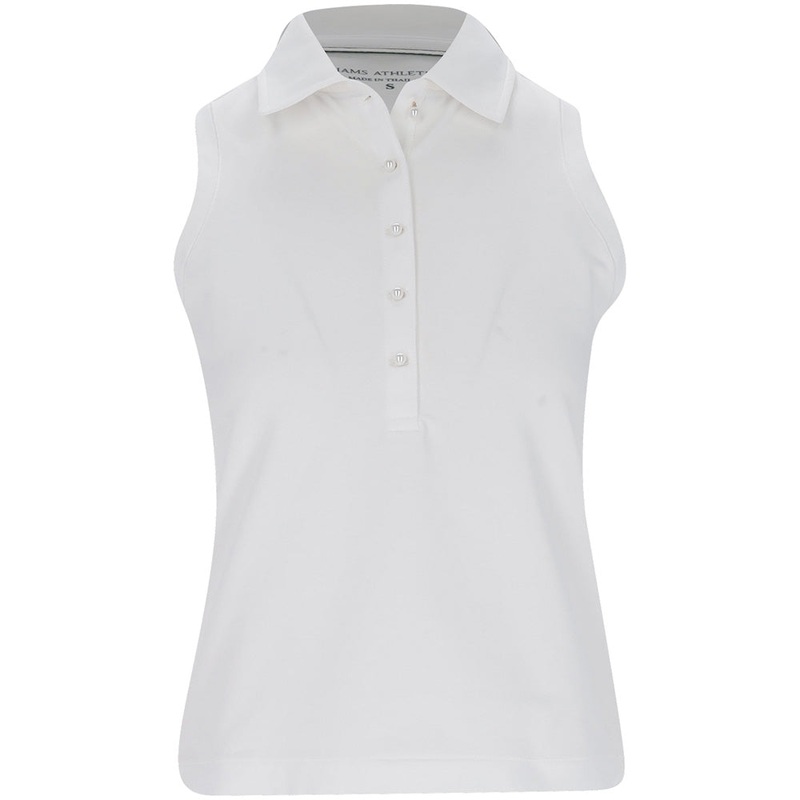 Women’s Val Sleeveless Polo|White|Porcelain|XX-Small|X-Small|Small|Medium|Large|X-Large
