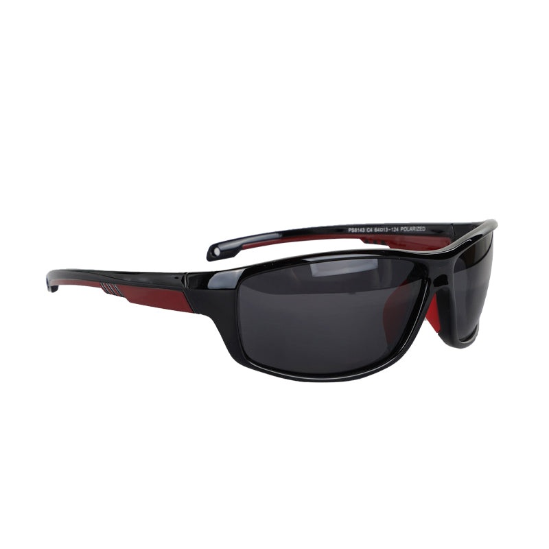 NICKENT PS8143 Glossy Black/Red Polarized Sunglasses