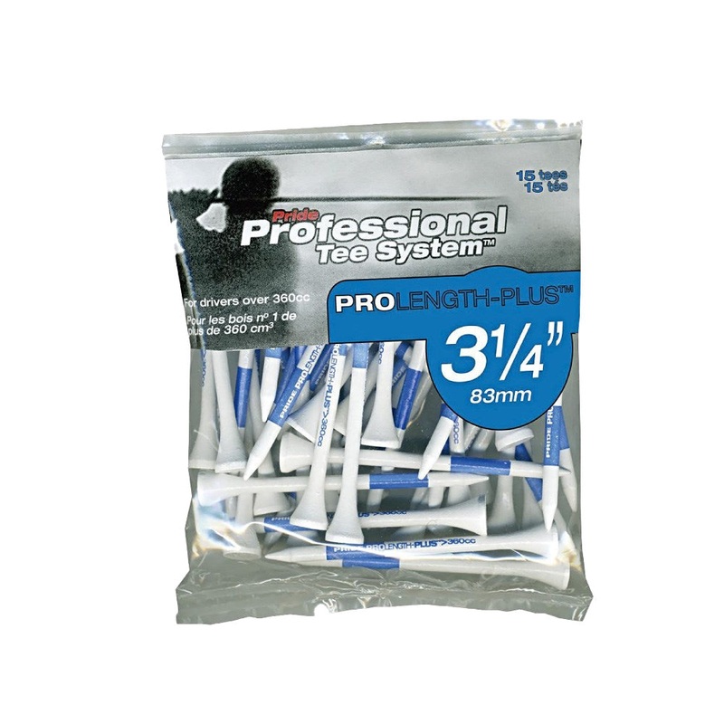 Pride Sports – Wooden Tee – Pts Green Grass 3.14 (15Pc) – White