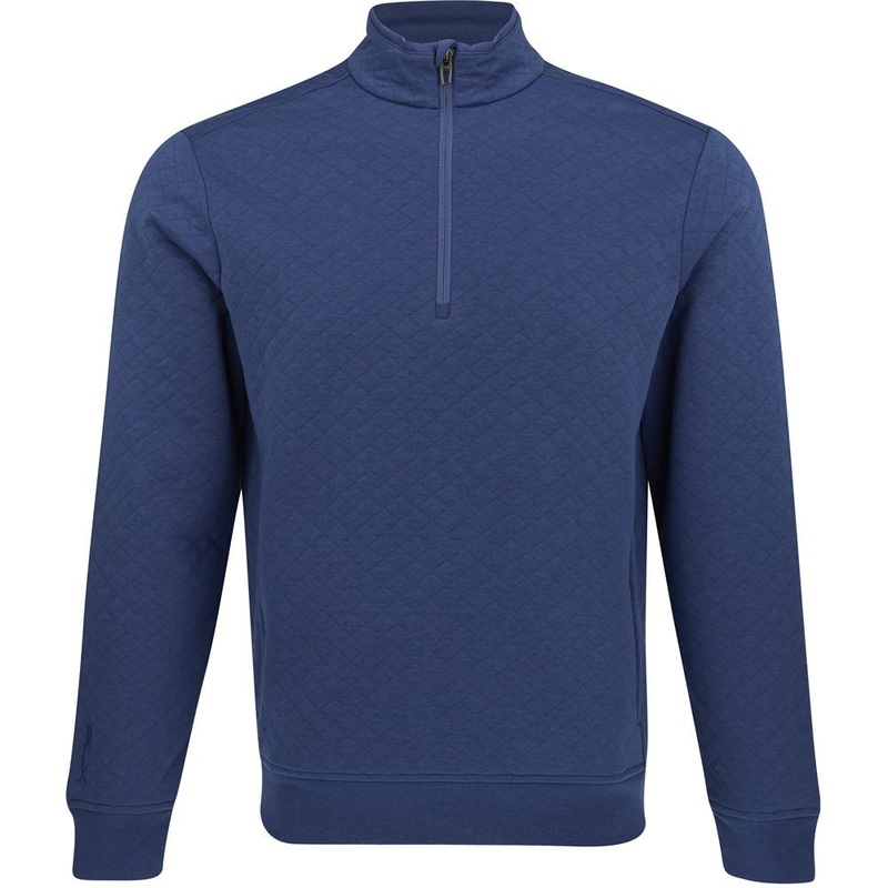 Quilted Double-Knit 1/4 Zip Pullover