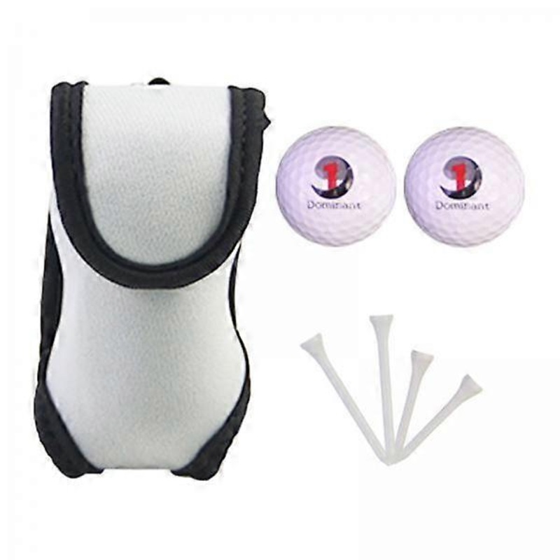 2x Golf Ball Carry Bag, Golf Tee Holder Pouch with Clip, Small Lightweight