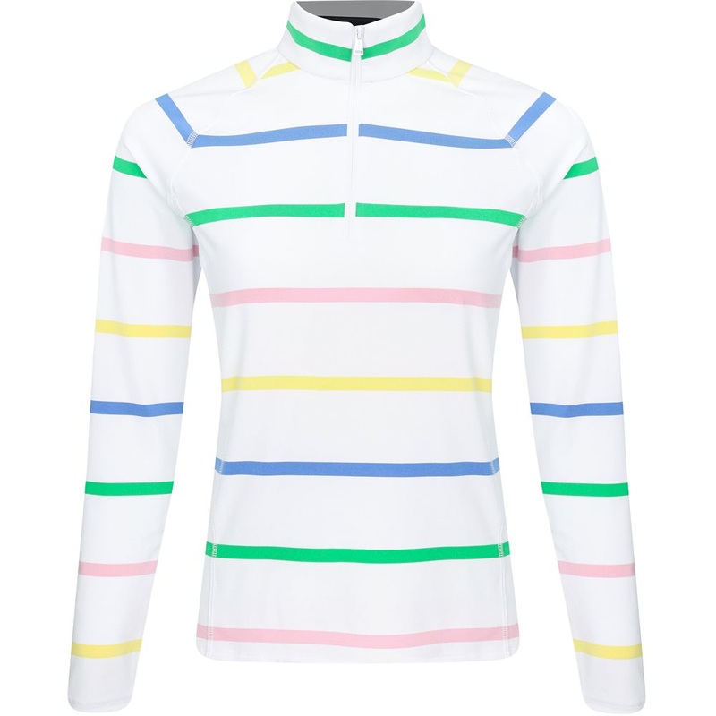 Women’s Striped Stretch Jersey 1/4 Zip Pullover