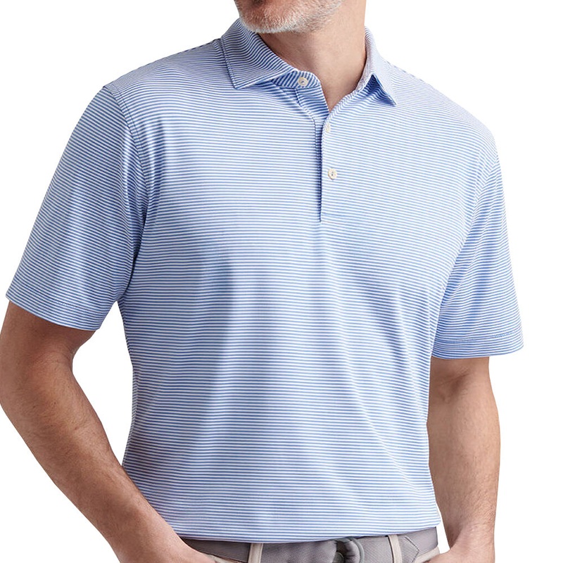 Candor Performance Mesh Polo|Blue Solid Evening Tide|Small|Medium|Large|X-Large|XX-Large