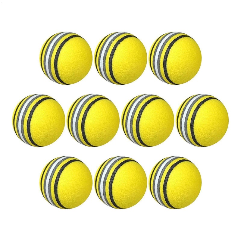 EVA Foam Golf Ball – 10-Pack Elastic EVA Foam Golf Balls For Practice, Safe Indoor Use, Yellow