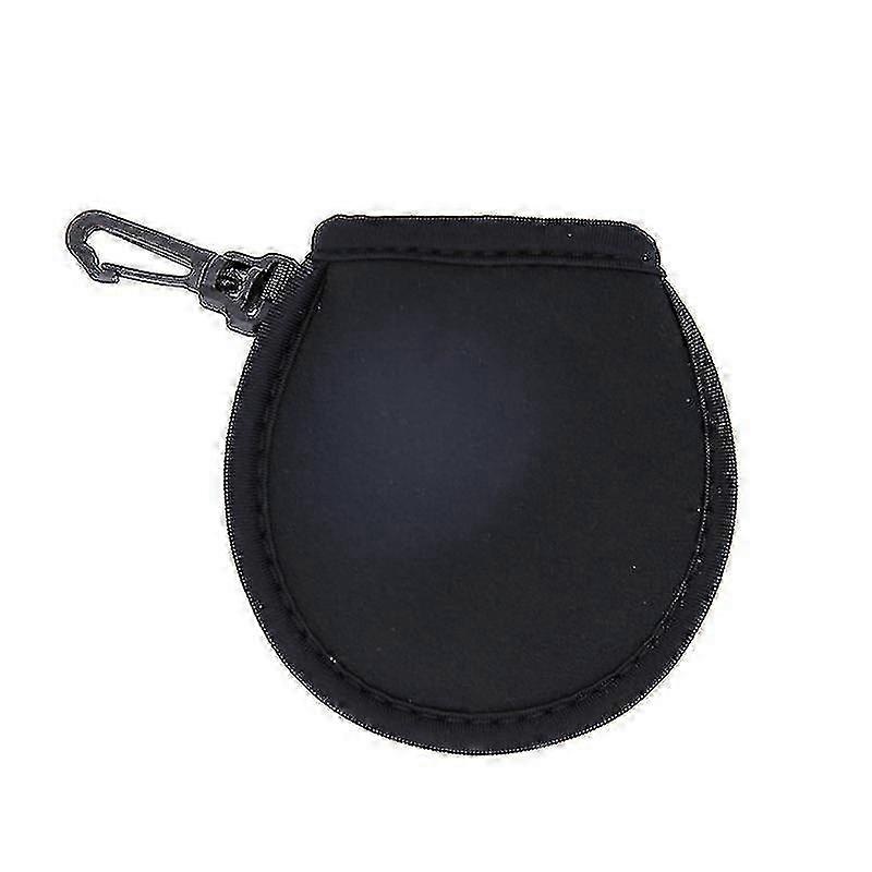 Golf Ball Cleaner Pouch, Portable Golf Ball Washer Pocket Ball Washer With Hanging Clip Buckle Ball Cleaner Bag For Men Ladies1pcblack