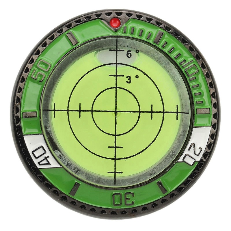 Golf Green Reader Dual Side Putting Aid Ball Marker with Bubble Level Accurate Portable Golf Accessory for Sports Outdoor Yellow Green