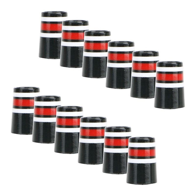 12Pcs Durable Golf Iron Ferrules for Taper Tip Iron Wedge Size .370 End Caps Red White Black