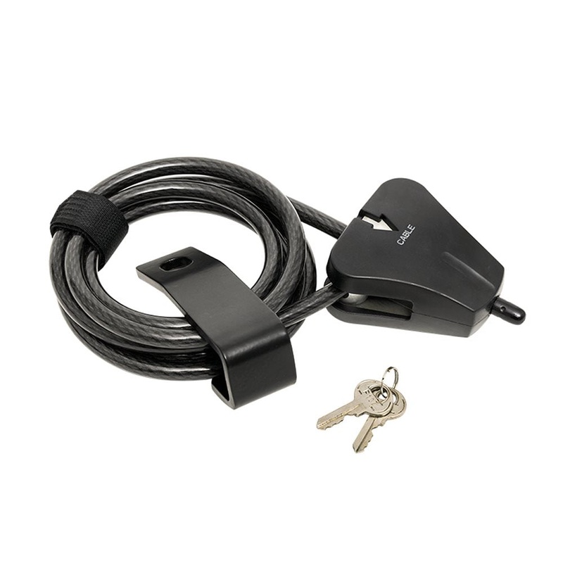 Security Cable Lock & Bracket|Black||N/A