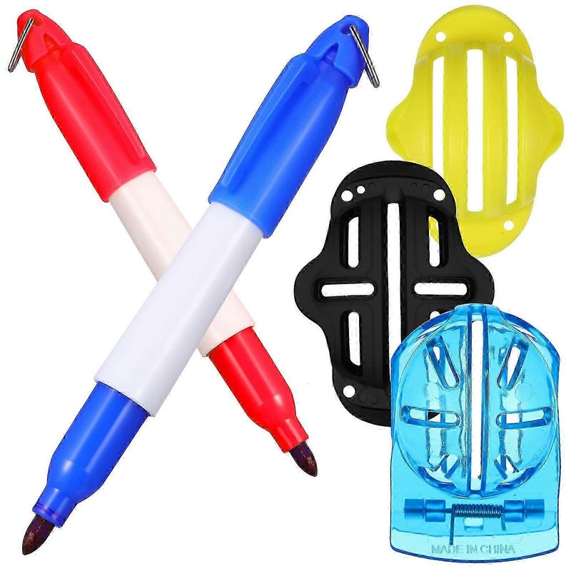 Golf Ball Alignment Markers & Training Kit with Stencils, Marker Pens