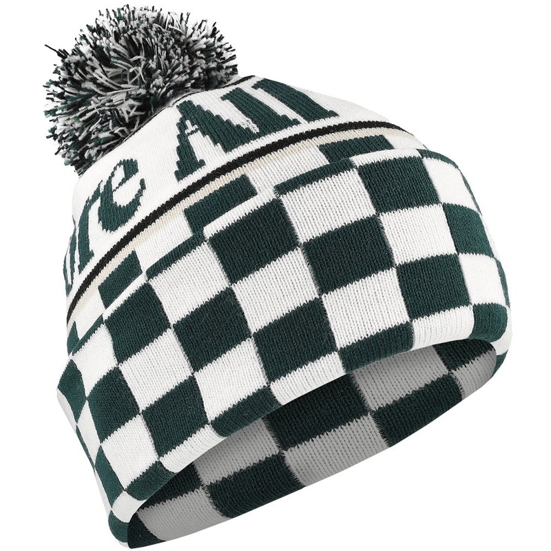 Toques Beanie|Green/White Checkered|One Size Fits Most
