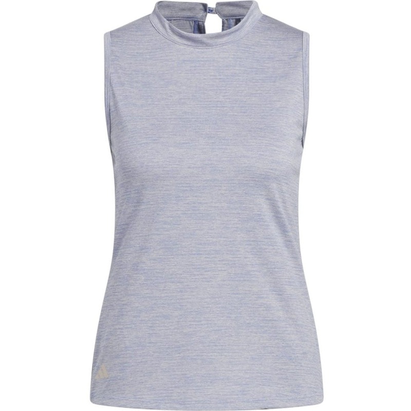 Women’s Essentials Heathered Mock-Neck Sleeveless Golf Top
