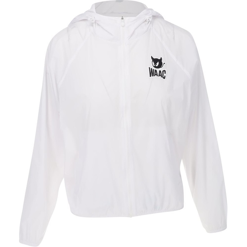 Women’s Hooded Wind Jacket|White|Black|X-Small|Small|Medium|Large