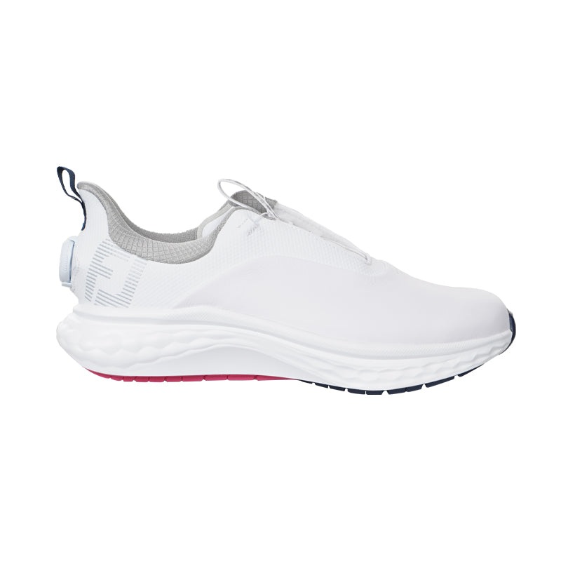 FOOTJOY Quantum BOA Mens Spikeless Shoes (White/Blue/Pink)